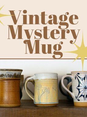 Curated Vintage Mystery Mug | Stoneware Coffee Mug | Surprise Mug | One Mug